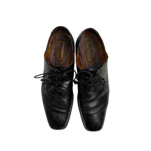 VTG Florsheim Barletta Mens 14D Black Crocodile Alligator Shoes Loafers Leather VTG Florsheim Barletta Mens 14D Black Crocodile Alligator  main image 3